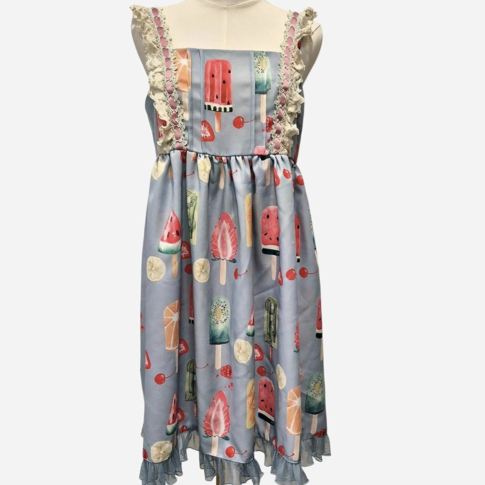 Playful Ice Pop Print Midi Dress